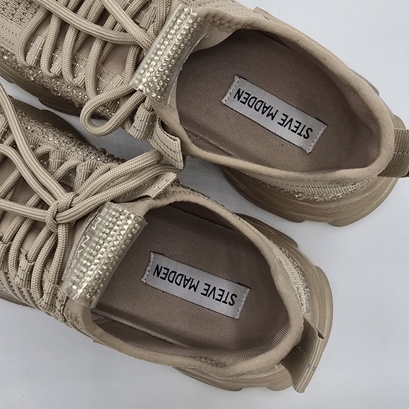 Steve Madden Maxima Blush Rhinestone Sneakers | Size 7 - Picture 9 of 12